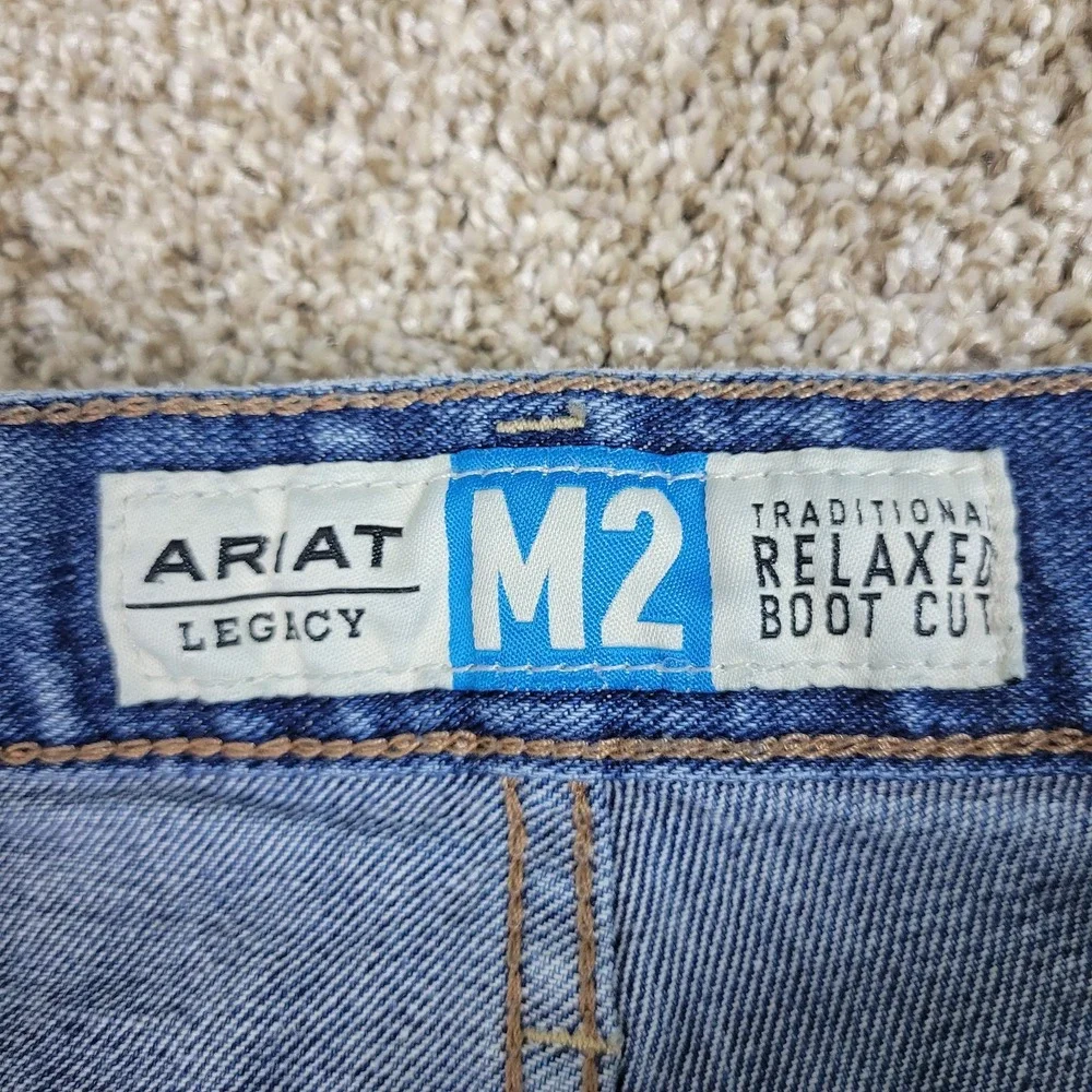 Ariat Legacy M2 Traditional Relaxed Boot Cut Mens 29x34 Blue Denim Jeans